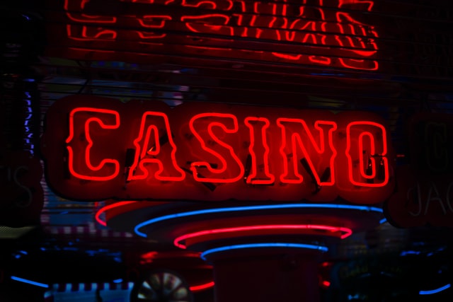 Neon Red Casino Sign