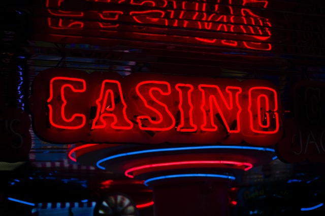 Neon Red Casino Sign